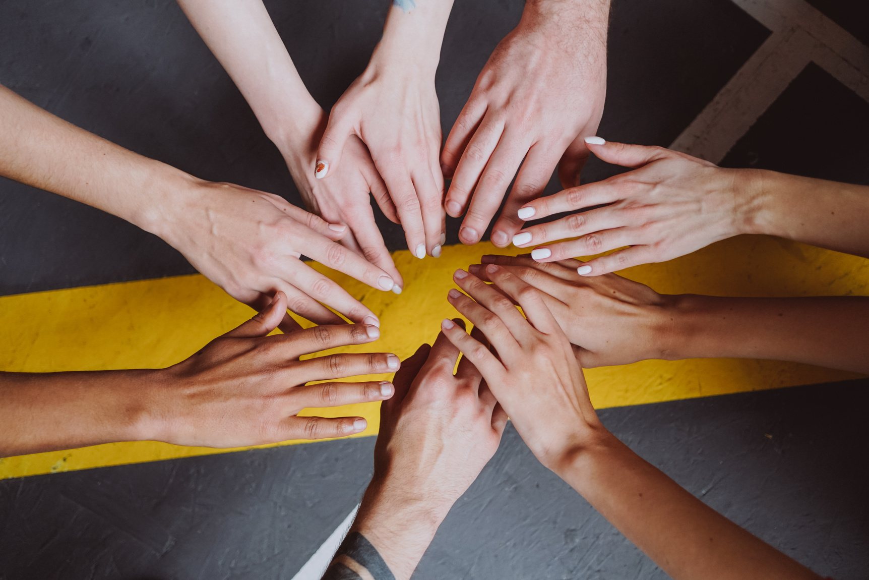 Group of Hands Together
